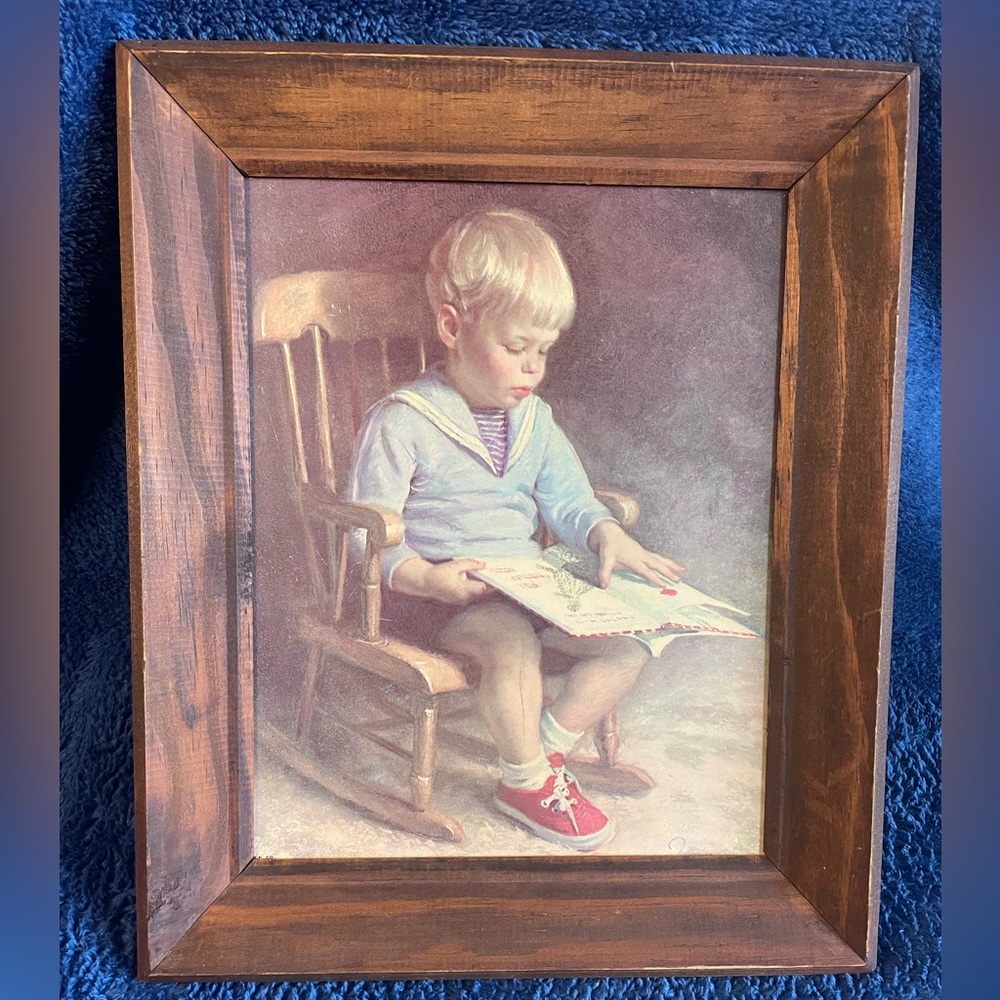 Vintage James Ingwersen “Gary” Framed Home Interior Print